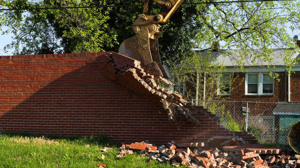 Morgan State U. demolishes historical 'spite wall' built to